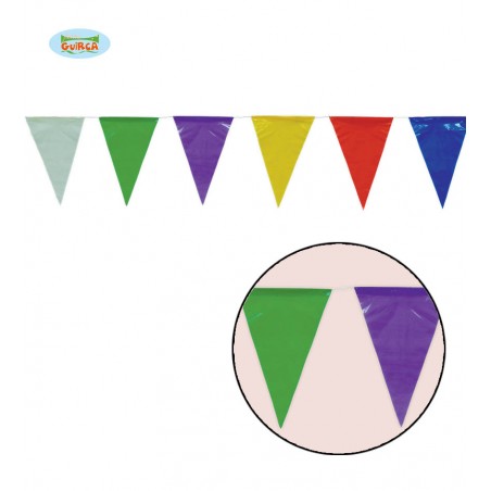 BOLSA 50 M.GALLARDETE COLORES  20 X 30 CMS.PLAST.